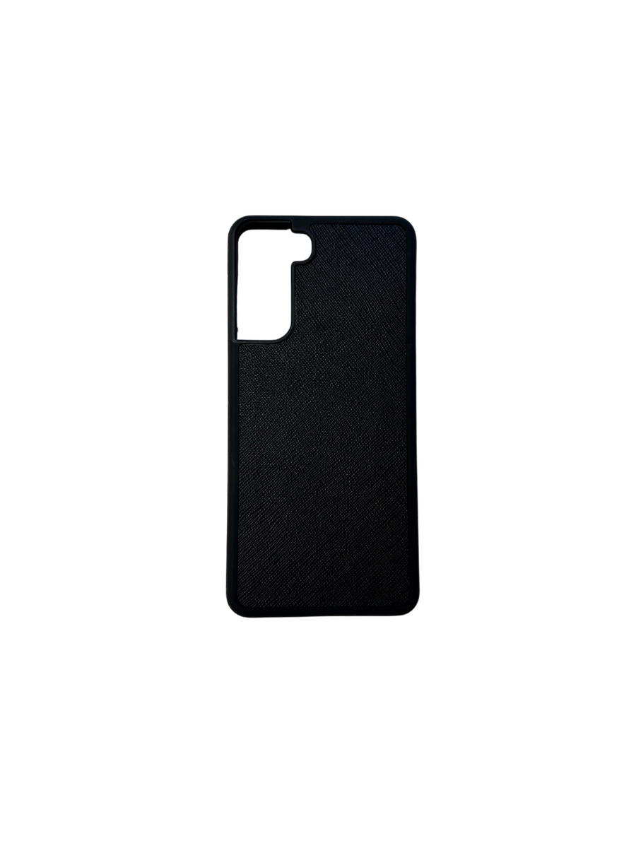 Samsung S21 Case - Saffiano Leather Black