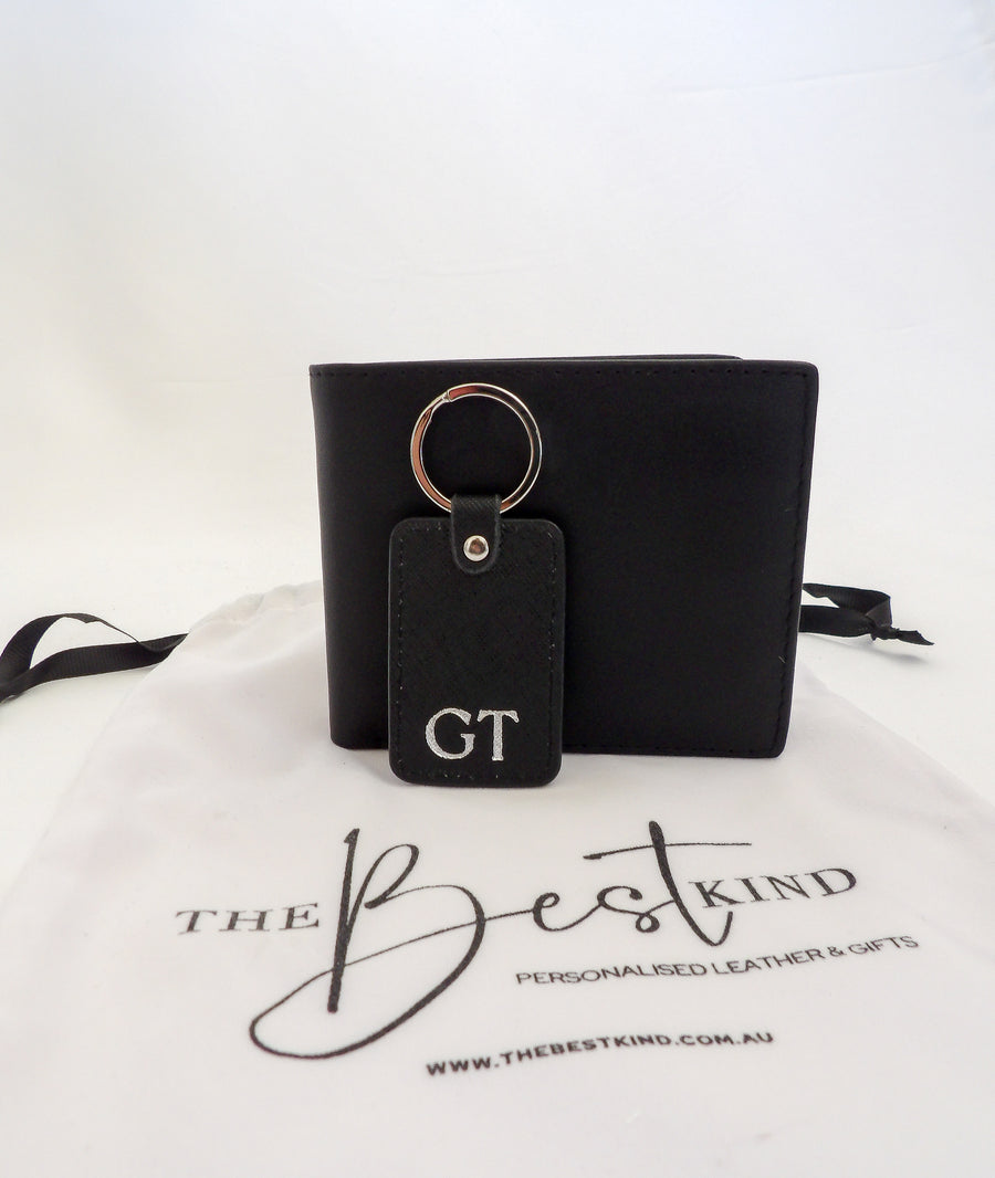 Personalised Mens Wallet & Keyring Bundle