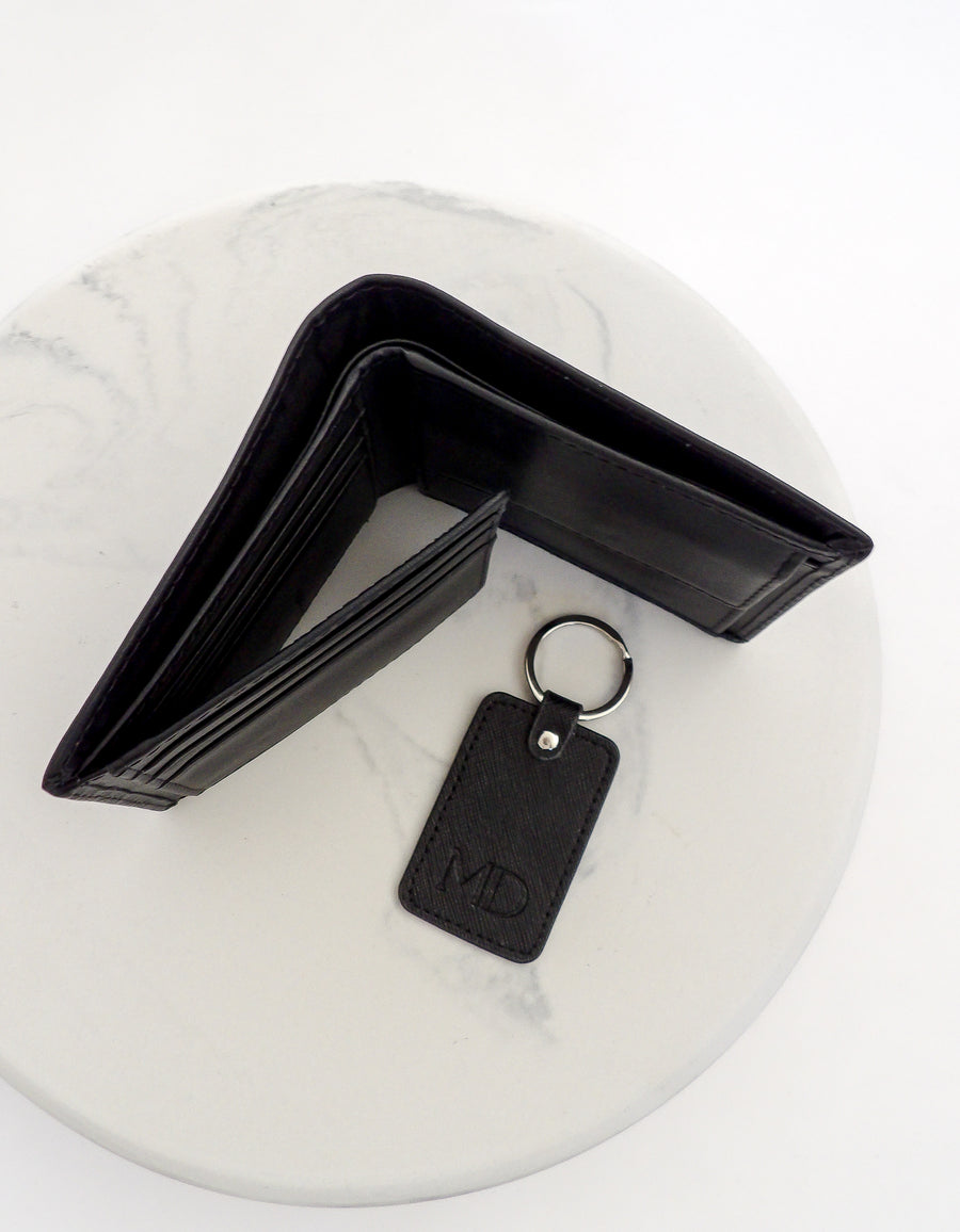 Personalised Mens Wallet & Keyring Bundle
