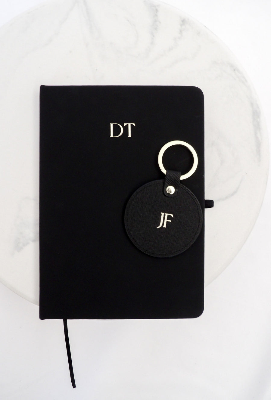 Personalised Vegan Notebook & Leather Keyring Gift Bundle