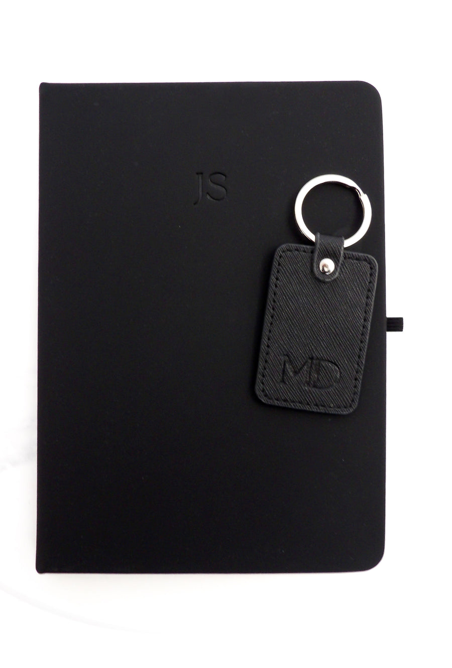 Personalised Vegan Notebook & Leather Keyring Gift Bundle