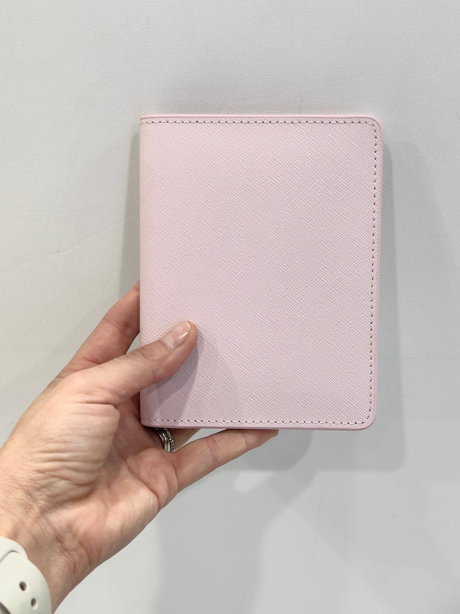 Personalised Leather Passport Holder- Sugar Pink