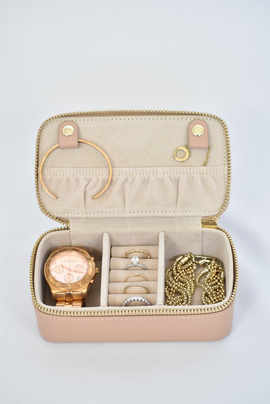 Personalised Leather Jewellery Box - Beige