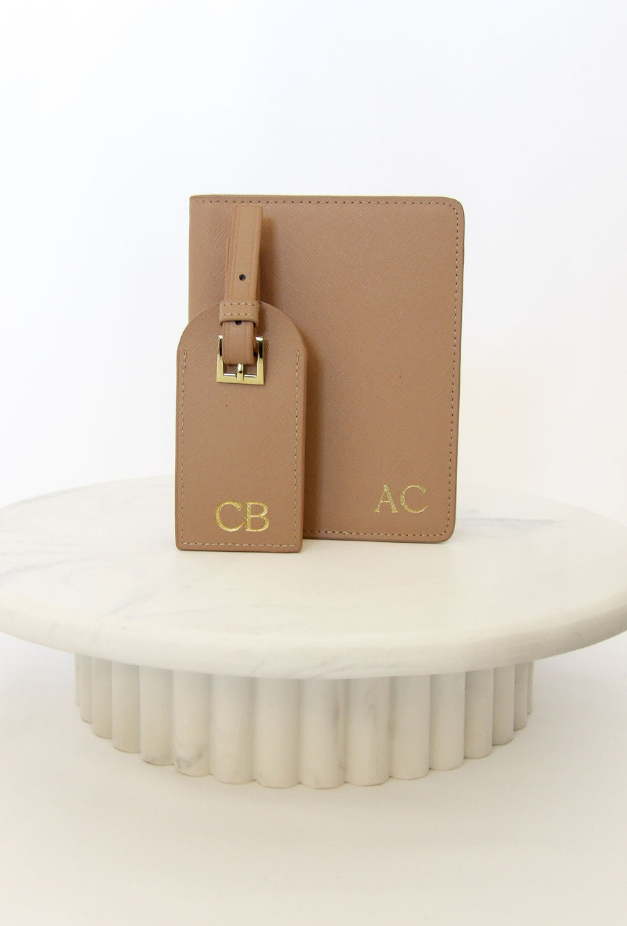 Personalised Passport Holder & Luggage Tag Gift Bundle
