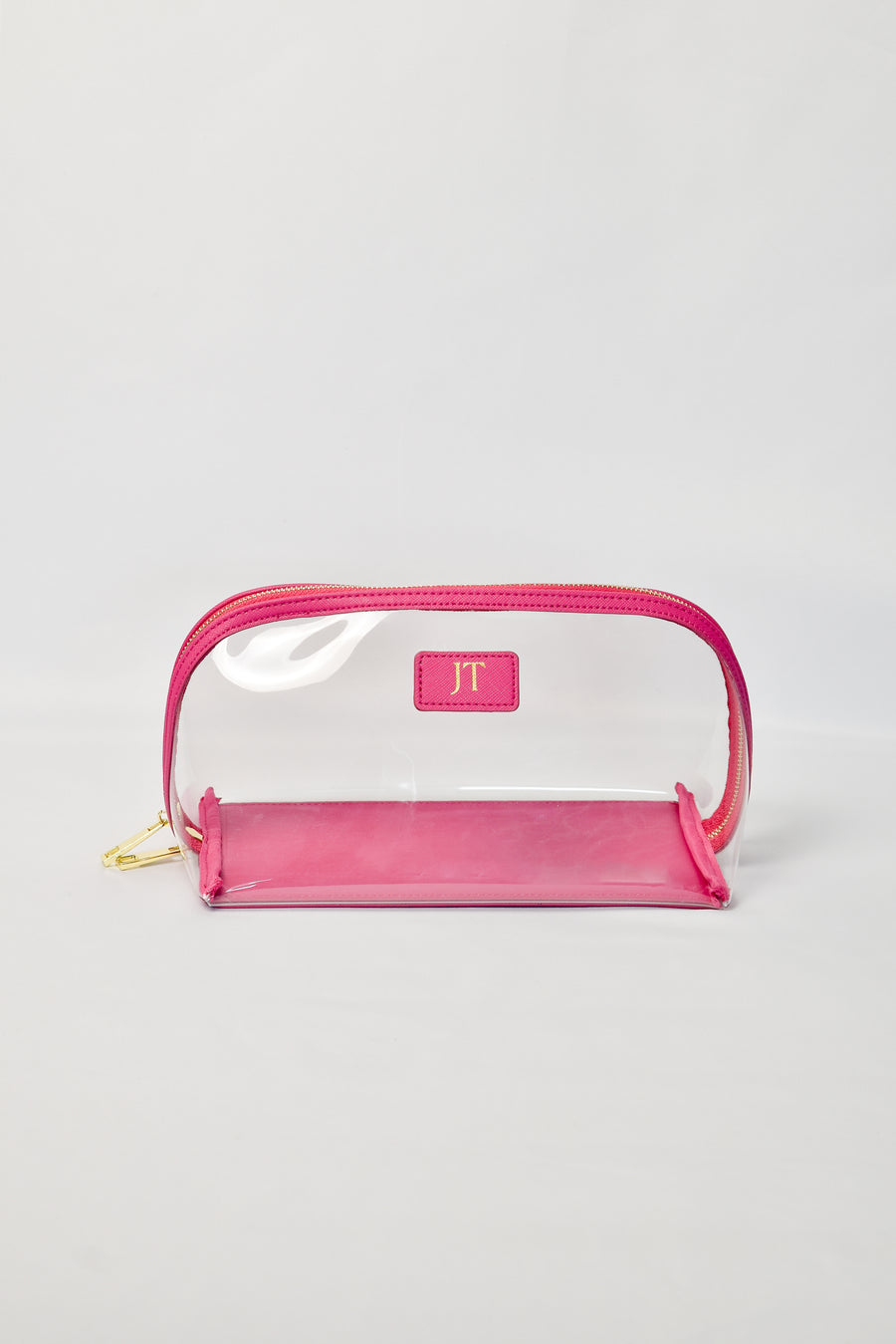 Clear Arc Makeup Bag Hot Pink- Large