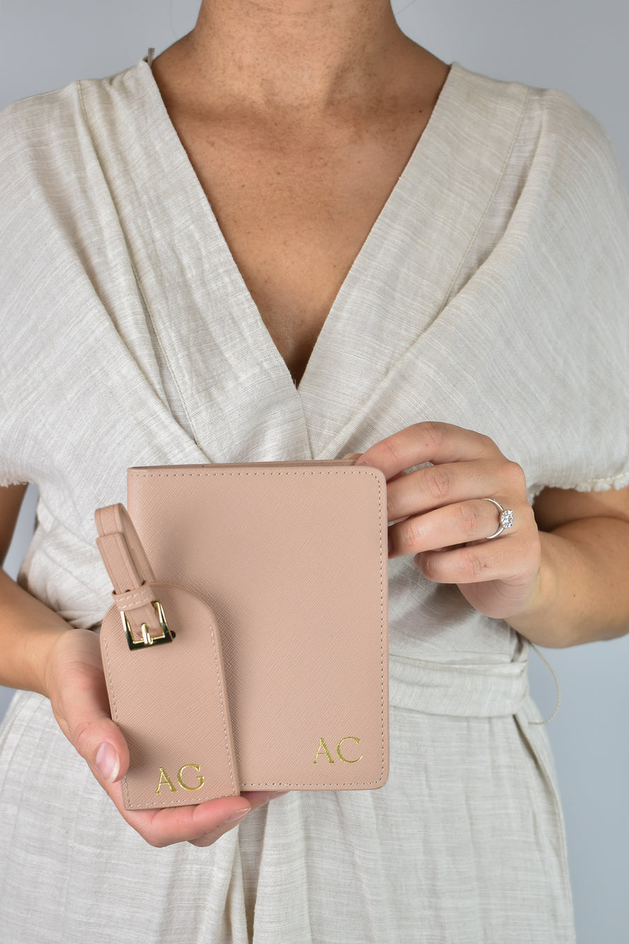 Personalised Passport Holder & Luggage Tag Bundle