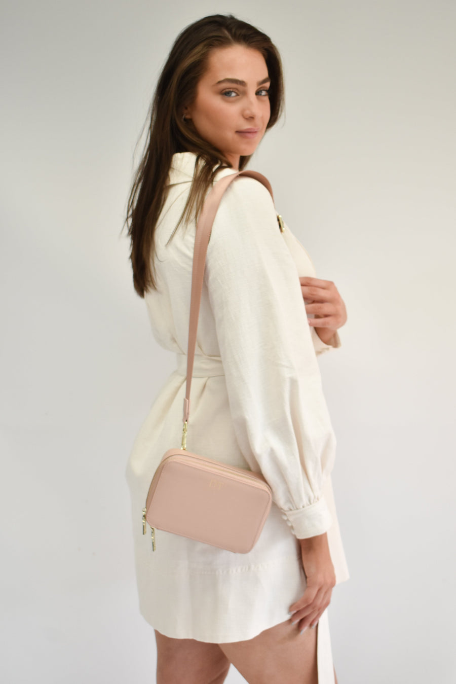 Chloe Saffiano Leather Handbag & Crossbody Bag - Sandy Beige - The Best Kind