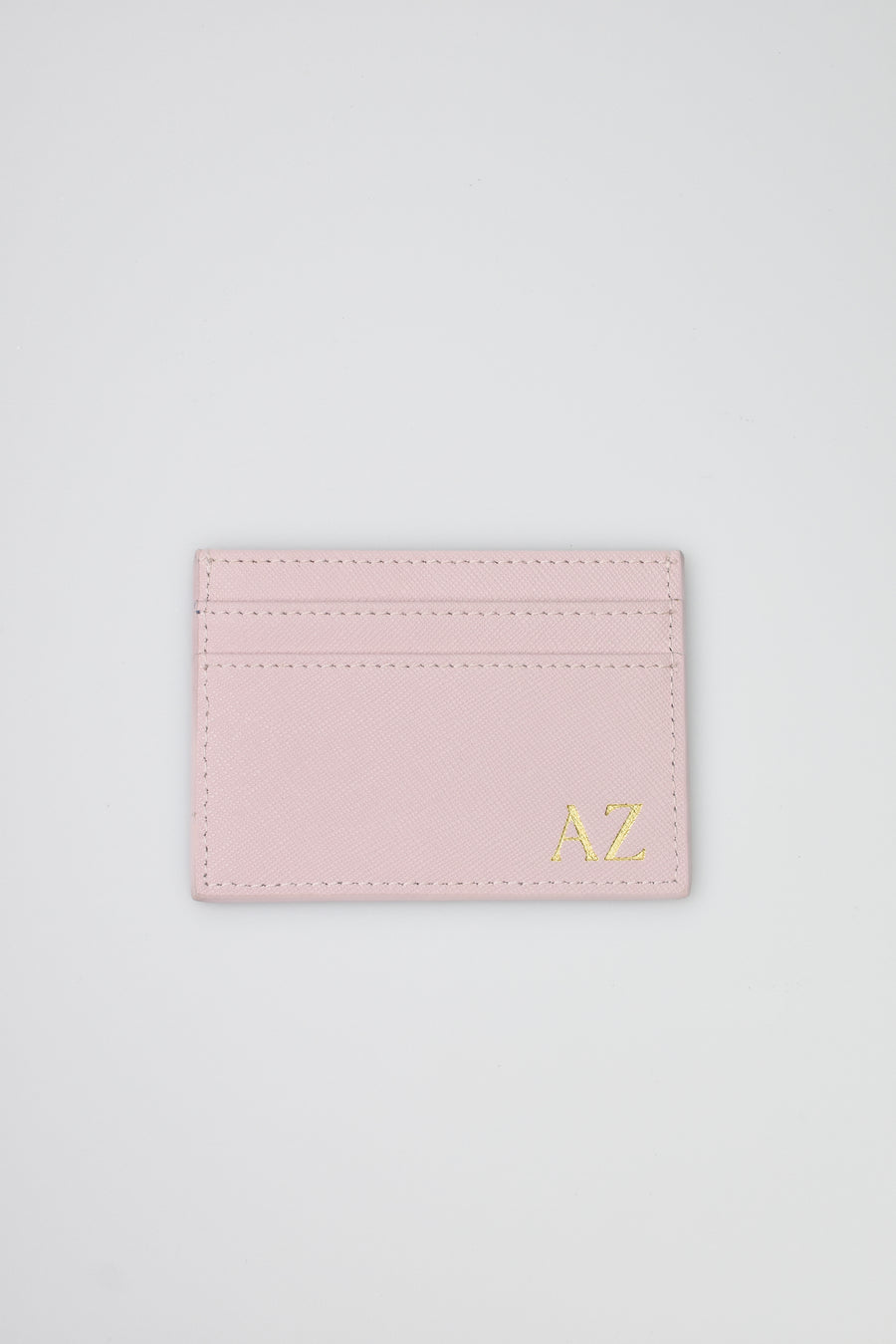 Personalised Leather Cardholder - Sugar Pink