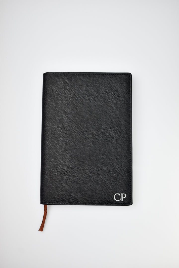 Saffiano Leather Notebook - Black - The Best Kind